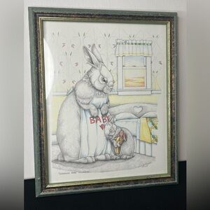 VTG 1996 Sue Rupp Limited Edition 8x10 Litho Print “Ingrown Hare” 44/950 SIGNED